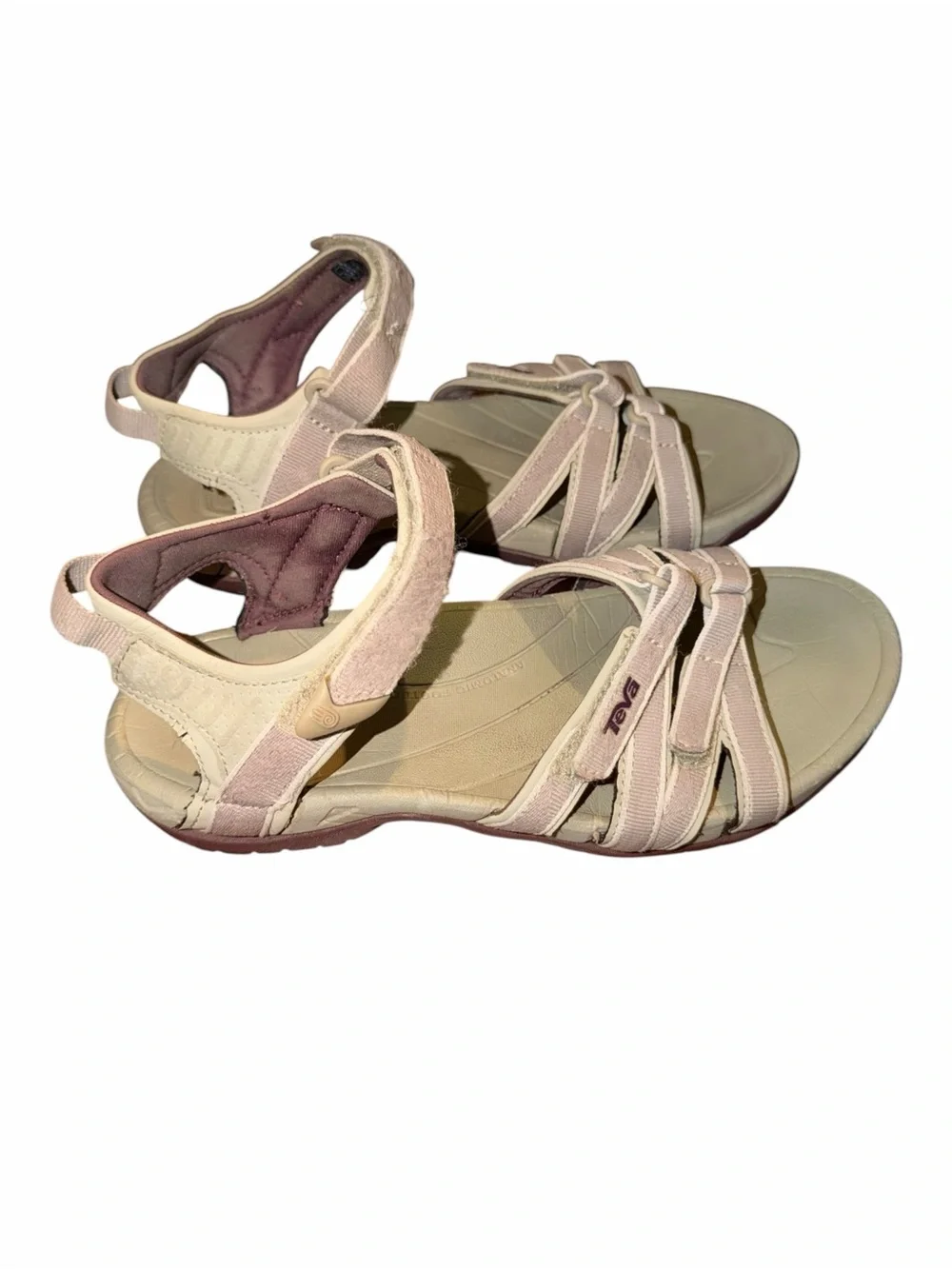 Teva Tirra Women’s Sport Sandals Size 8 Beige Pink Adjustable Straps